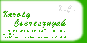 karoly cseresznyak business card